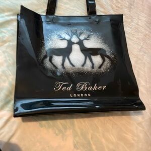 Ted Baker Black Tote Bag with Deer Design